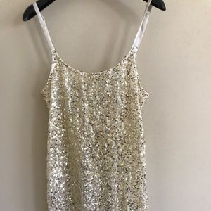 Free People gold sequin slip size XS